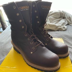 Carolina plain toe logger boots